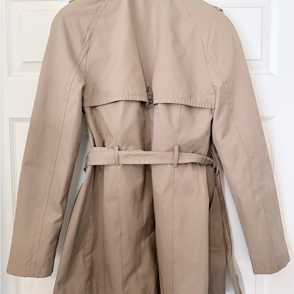 Express Taupe Trench Coat with Belted Waist